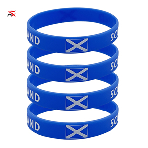 Pulsera de Silicona con Bandera Nacional de Escocia Personalizada al por Mayor, Brazalete de Silicona con Bandera de País para Fanáticos del Fútbol - Product Image 3