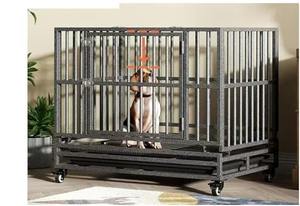 Ekstra büyük 38/42/46 inç ağır köpek sandık çiğnemek geçirmez kaçış geçirmez tekerlekler yıkılmaz plastik Metal çevre dostu için - Product Image 2