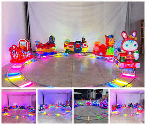 Trenino Elettrico Compatto per Bambini da Esterno, Salvaspazio, Elegante, per Parchi Divertimento, Giostre per Bambini, Mini Trenino Giocattolo con Binari - Product Image 6