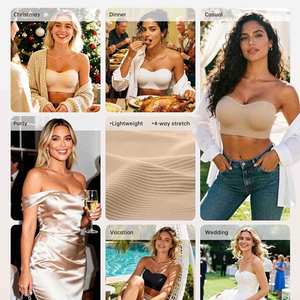 Soutiens-<span class=keywords><strong>gorge</strong></span> push-up sans bretelles pour femmes, <span class=keywords><strong>soutien</strong></span>-<span class=keywords><strong>gorge</strong></span> <span class=keywords><strong>bandeau</strong></span> de maintien, antidérapant, sans <span class=keywords><strong>armatures</strong></span>, rembourré, type tube - Product Image 5