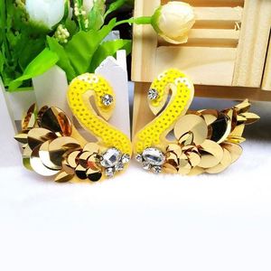 Tại chỗ tự làm hạt long lanh thiên nga Phụ Kiện Giày mũ quần áo túi vải vá - Product Image 4