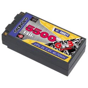 Gaoneng Fpv batería 5500mAh 2 s 7,4 V 140c paquete corto 5,0mm bala Rc Lipo batería <span class=keywords><strong>1</strong></span>:<span class=keywords><strong>10</strong></span> <span class=keywords><strong>1</strong></span>:12 escala Rc coche de carreras - Product Image 1