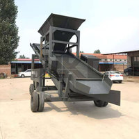 Équipement minier : Machine de criblage de sable de rivière vibrante à tambour 20 30 80 avec convoyeur à bande de 500 mm de largeur