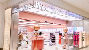 Thời trang <span class=keywords><strong>Fancy</strong></span> mỹ phẩm Acrylic kệ trưng bày trang điểm Studio đồ nội thất chăm sóc da thiết kế nội thất tùy chỉnh hiển thị trường hợp kệ - Product Image 5