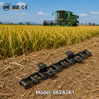 Chaîne à rouleaux agricole S62A2K1 pour équipement de récolte avec attache, chaîne de machine en acier allié durable