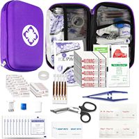 Trousse de premiers secours de survie, sac à médicaments double couche avec 2 pochettes détachables, organisateur de pilules pour les voyages et l'usage quotidien