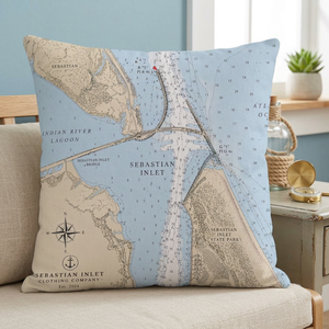 Housse de coussin décorative vintage avec carte nautique personnalisée en gros pour canapé de salon et décoration intérieure - Product Image 1