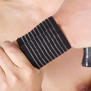 Muñequera Deportiva de Nailon Negra con Soporte de Presión Universal para Adultos, para Fitness y Levantamiento de Pesas - Product Image 4