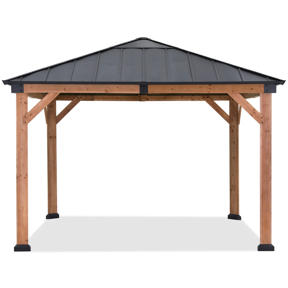 ABCCANOPY Wooden Gazebo 11x11 Outdoor Patio Wooden Pergola Gazebo Jacuzzi Gazebo Backyard And Deck Cedar Wood Outdoor Pavilion