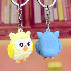 Móc Khóa Búp Bê Cú Cao Su Mềm Hoạt Hình Thiết Kế Mới Móc Chìa Khóa Hình Động Vật Dễ Thương Phụ Kiện Móc Chìa Khóa Xe Hơi Túi Xách Nữ - Product Image 2