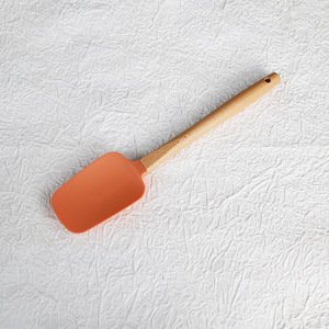 Silicone Butter Spatulas With Wooden Handles Oven Safe Dishwasher Safe Baking Cake Scrapers Food Grade Non Slip Kitchen Tools - Product Image 2