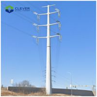 Torre de Acero Tubular para Línea de Transmisión de 132kv, Poste Eléctrico Hexagonal de Acero, Torre de Acero Compuesta para Servicios Eléctricos de 35kv