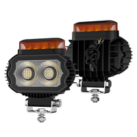 DXZ 55C-FS-T1 5,5 pouces 32 LED Projecteur de travail pour chariot élévateur, faisceau large, 9-36V, blanc ambre, pour chariot élévateur tout-terrain