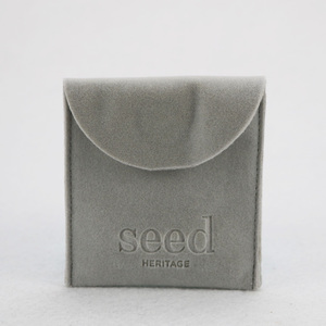 Luxury Mini Custom Logo <b>Printed</b> Velvet Gift Jewelry Bag Suede Envelope Earring Jewelry <b>Packaging</b> Pouch with Flap - Product Image 5