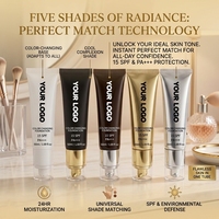 OEM 4 in 1 Bebas Kekejaman Hewan, Full Coverage, Tahan Lama, Foundation Pengubah Warna, Bebas Sulfat, Mengandung Asam Hialuronat, Membantu Meratakan Warna Kulit, BB&CC