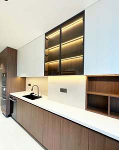 Servicio de personalización para toda la casa, gabinete de cocina de tablero de partículas de estilo moderno, muebles de cocina minimalistas de lujo para Villa - Product Image 2