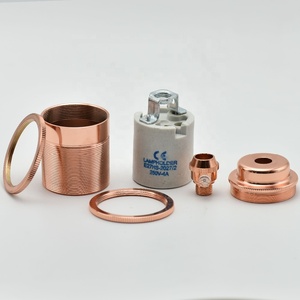 Tonghua Vintage Hanglamp Messing Decoratieve Lamphouder Twee Ringen LED Edison <span class=keywords><strong>Lamp</strong></span> Socket E26 E27 Keramische Kern - Product Image 4