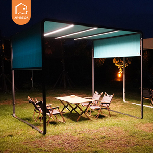 Toldo de Aluminio para Exteriores con Techo de Tela - Impermeable y con Protección UV para <span class=keywords><strong>Patio</strong></span>, Jardín, Terraza y <span class=keywords><strong>Patio</strong></span> Interior - Product Image 3