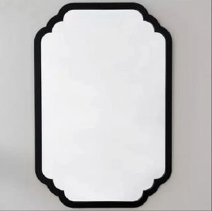 <strong>Moroccan</strong> Inspired Gold Metal Wall <strong>Mirror</strong> with Scalloped Rectangular Frame for Living Room Entryway and Modern Home Decoration - Product Image 2