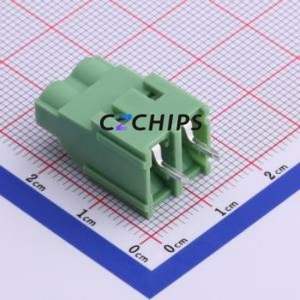 XY636-6.35-2P Screw Terminal Block Through hole Component (THT),P=6.35mm Connector 1x2P 6.35mm Green Through Hole - Product Image 2