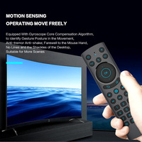G20BTS Plus G20S PRO 2.4G Souris Air Intelligente Sans Fil avec Rétroéclairage et Commande Vocale, Gyroscope, Télécommande avec Apprentissage IR pour Boîtier TV Android X96 X4