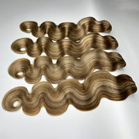 Extensiones de Cabello Humano con Ondas Suaves y Color Destacado # Extensiones de Cabello Humano Trenzado P4/30/27/613, Paquetes de Cabello Remy Suave y Sedoso