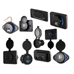 Chargeur de voiture universel transfrontalier pour voiture et camping-car, modifié, PD30W38W Type-C, noir, PC ignifuge, certifié CE FCC - Product Image 1