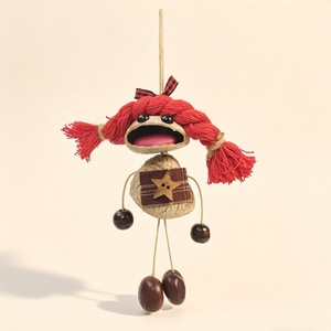 Adorable poupée de dessin animé à grande bouche en forme de coquille de noix, <span class=keywords><strong>porte</strong></span>-clés hochet fait main, breloque mignonne pour sac à dos, décoration à suspendre pour voiture, cadeau - Product Image 2