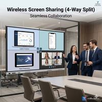 Pantalla Plana Interactiva QLED 4K UHD con Unión Óptica, NFC, Pizarra Inteligente, Sistema Operativo Android 15, Pantalla Táctil para Educación y Reuniones