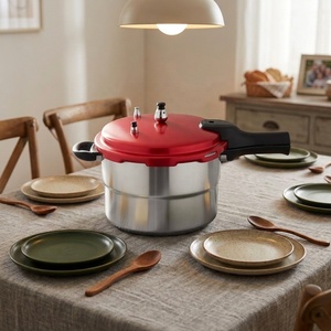 Autocuiseur Électrique et Compatible Induction 5 <span class=keywords><strong>Litres</strong></span> avec Couvercle Rouge, Idéal pour la Maison, Marmite à Soupe et Cuiseur à Riz en Aluminium - Product Image 2