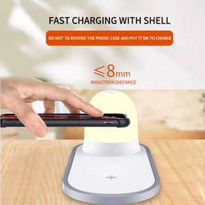 Multifonctionnel veilleuse chargeur rapide sans fil 10w type-c usb lampe de bureau sans fil chargeur pour téléphone - Product Image 3