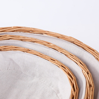 Panier à pain en osier fait à la main, plateau en osier