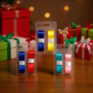 Cintas de Raso ILAN, Paquete de 2, Colores Surtidos, para Envolver Regalos - Product Image 2