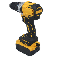 Perceuse-visseuse électrique sans fil multifonction DW 10 mm jaune au lithium rechargeable, visseuse électrique domestique 3-en-1 avec batterie