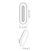 KLT-LITE KW8069 OEM ODM Nouvelle lampe arrière ovale LED de 6 pouces pour camion et remorque, feu stop, clignotant, marche arrière, SAE DOT IP67 étanche 12V