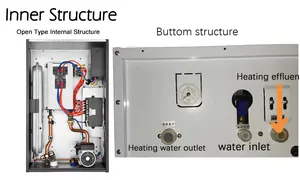 Caldera eléctrica de inducción de 14kw, calentador central de pared