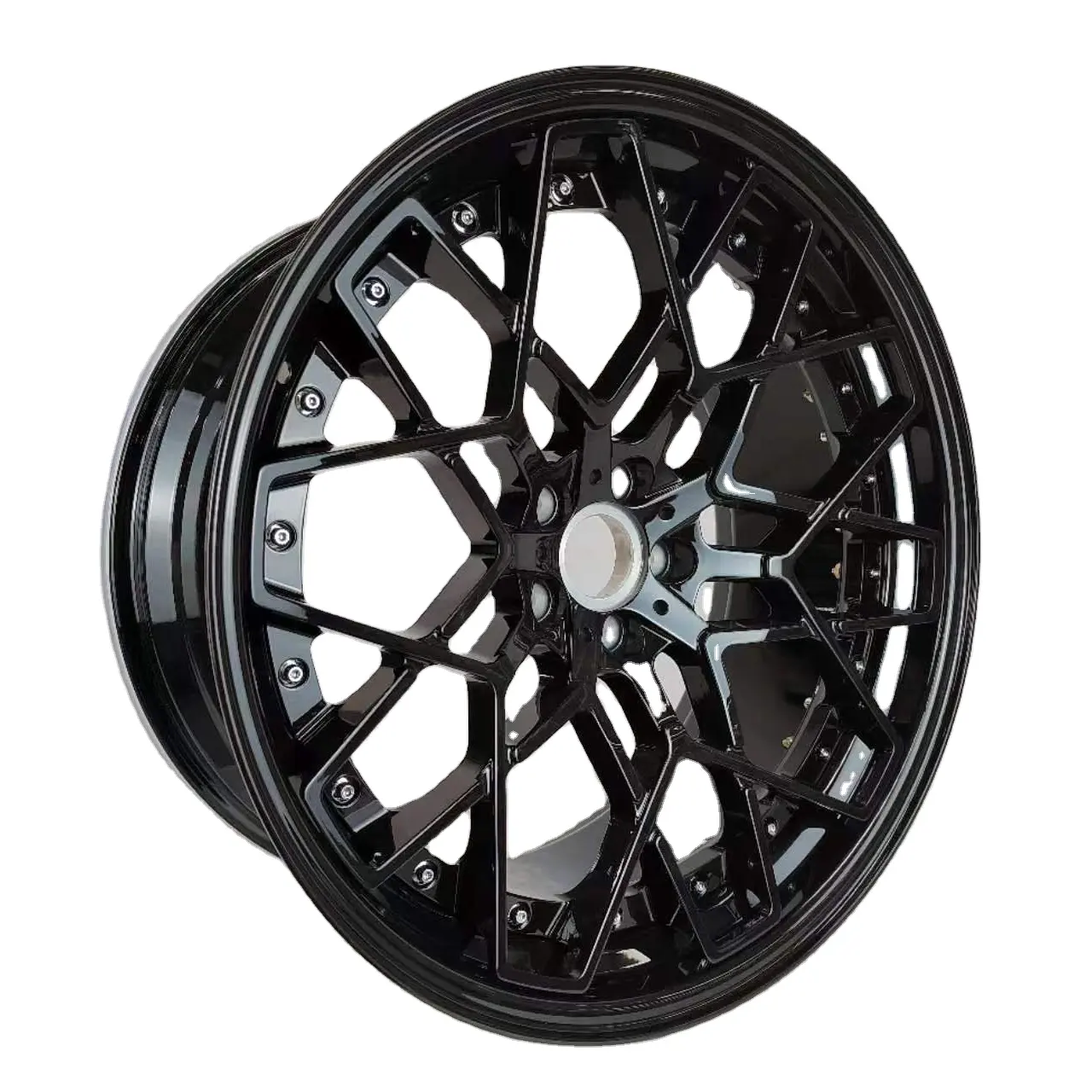 Weiya Gloss Black Customized 2 Piece Forged Wheels
