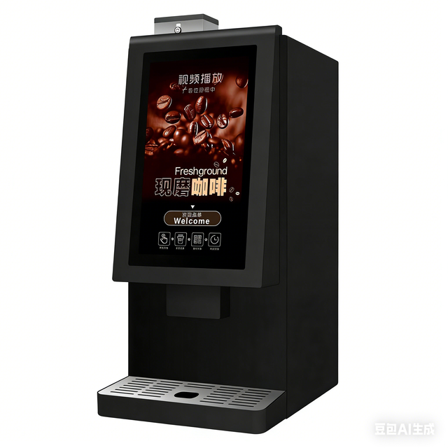 QDMECH Introduction to the Smart Advertising System of Fully Automatic Coffee Vending Machine