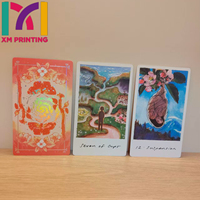 Cartes de tarot et d'oracle personnalisées par le fabricant, boîte imprimée offset de qualité supérieure avec design holographique doré et bords dorés