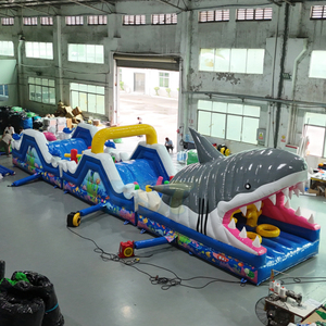 Structure gonflable SHark : Parcours d'obstacles, château gonflable, toboggan, combo de <span class=keywords><strong>jeux</strong></span> gonflables à thème dessin animé pour parcs d'attractions - Product Image 3