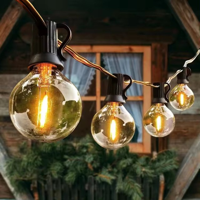 Twinklight Solar LED String Lights Wholesale G40 Edison Outdoor Decoration Waterproof IP65 String Light Bulbs