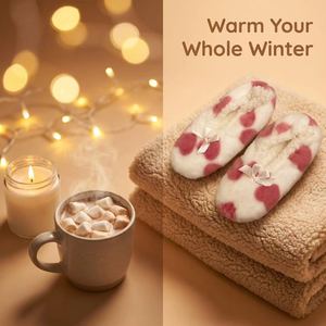 Chaussettes d'hiver douillettes et épaisses avec doublure en sherpa, antidérapantes, pour femmes, pantoufles thermiques d'intérieur pour un usage quotidien - Product Image 5
