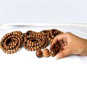 Riddhi Siddhi Rajasthan 50+ Years Eco-Friendly Genuine Sandalwood Loose Mala Prayer Beads Natural Dark Golden Brown <b>Sweet</b> <b>Box</b> - Product Image 1