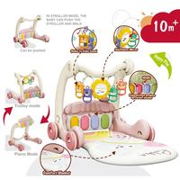 Tapis d'éveil multifonctionnel 2 en 1 pour bébé, tapis de jeu avec piano à pédales, couverture de fitness, tapis de jeu portable non toxique en EPE