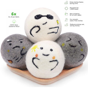 Vente en gros de séchoir à feutre Nouvelle-Zélande Home Products 2025 Nouveautés Boules de séchoir à <span class=keywords><strong>lessive</strong></span> écologique en laine animale 6 Pc FBA DDP - Product Image 5