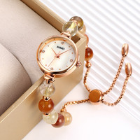Montre-bracelet pour femme Skmei 1983, bracelet en cuivre, montre-bracelet décontractée à quartz pour femmes