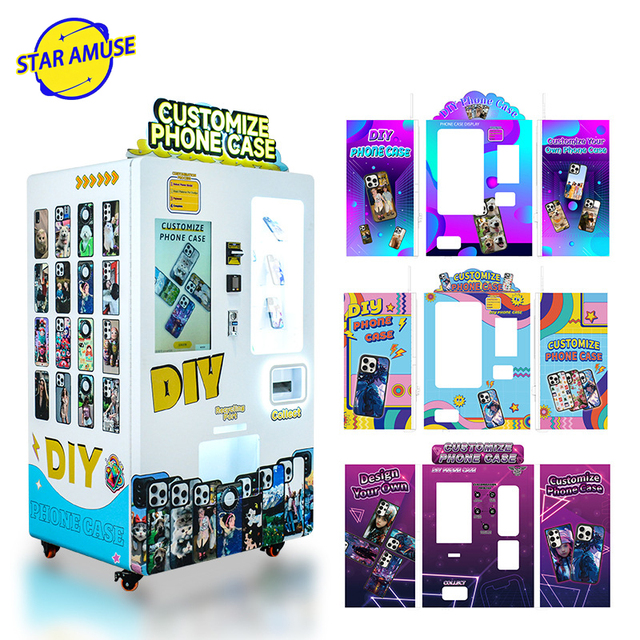 Smart Phone Case Vending Machine for Shopping Malls Accepting Coin QR Code Token & Payment Card Systems with SDK Function