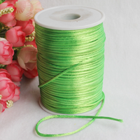 Cordon en satin polyester coloré de haute qualité et au meilleur prix, cordon en soie pour macramé, perlage, bijoux, emballage et cordage