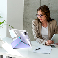 Housse de support Folio Business en cuir de qualité supérieure pour iPad Air 11 pouces M2 2024 avec porte-crayon