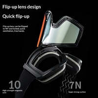 Masque de ski/snowboard professionnel à lentilles interchangeables magnétiques UV400, anti-buée, coupe-vent, double couche, étanche, OTG, vision large